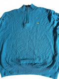 Jack Nicklaus Teal Knit Quarter Zip Pullover XL