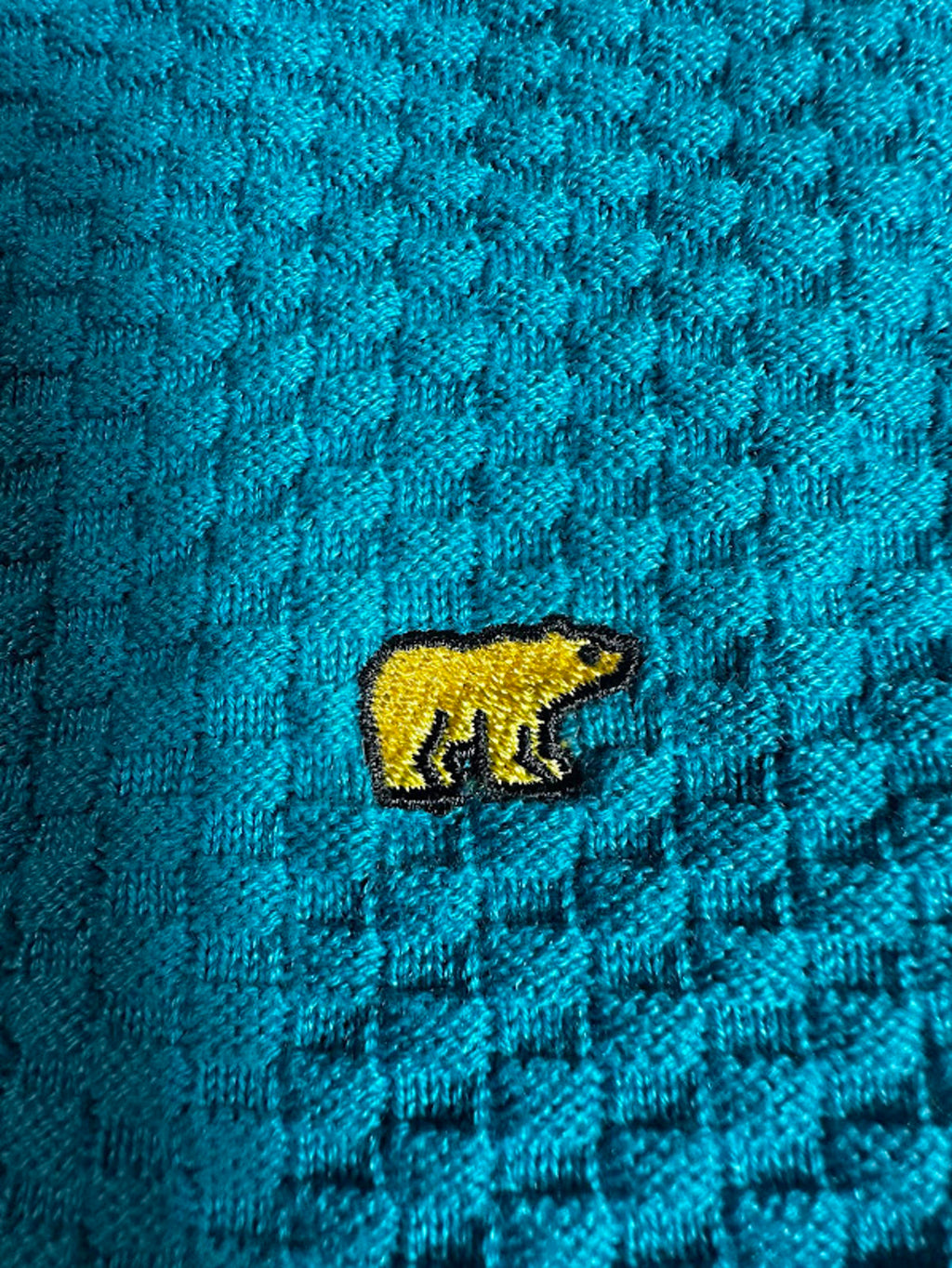Jack Nicklaus Teal Knit Quarter Zip Pullover XL