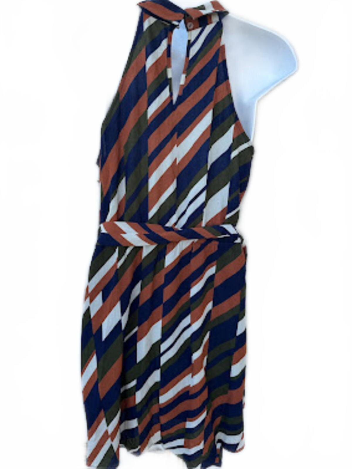 Doe & Rae Geometric Halter Dress NWT M