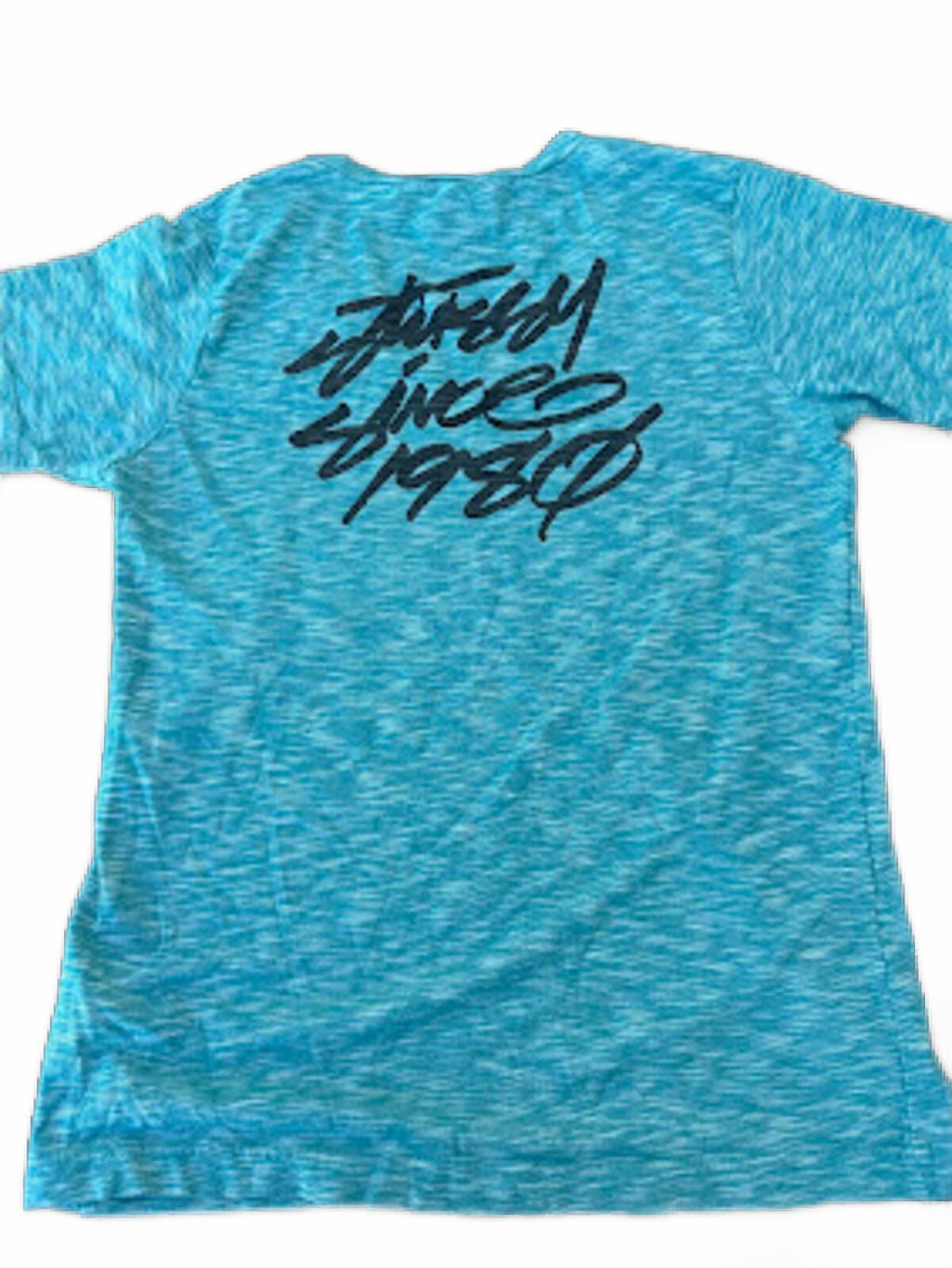 Stüssy Turquoise V-Neck Tee Medium