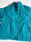 Vintage Roffe Quilted Teal Purple Ski Jacket Oversized