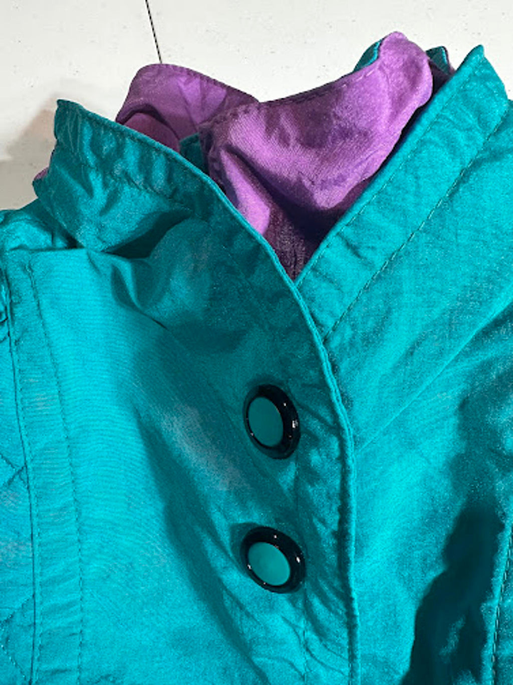 Vintage Roffe Quilted Teal Purple Ski Jacket Oversized