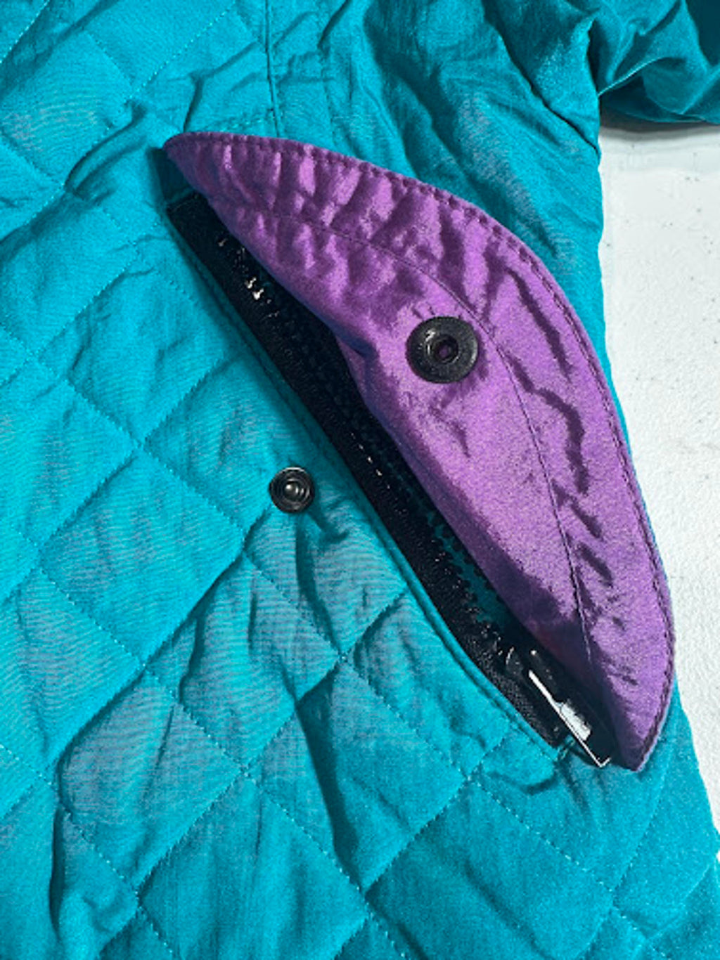 Vintage Roffe Quilted Teal Purple Ski Jacket Oversized