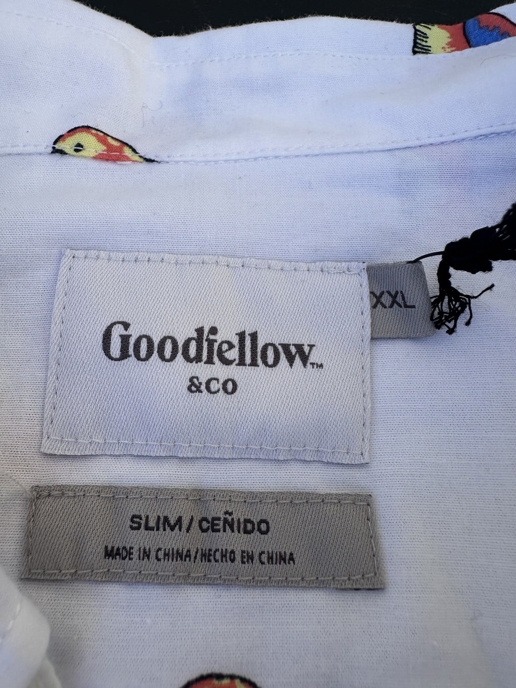 NWT Goodfellow Parrot Print Button Shirt XXL