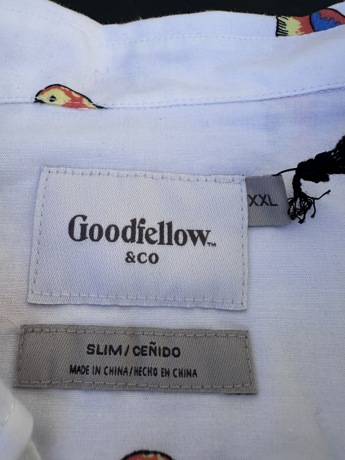 NWT Goodfellow Parrot Print Button Shirt XXL