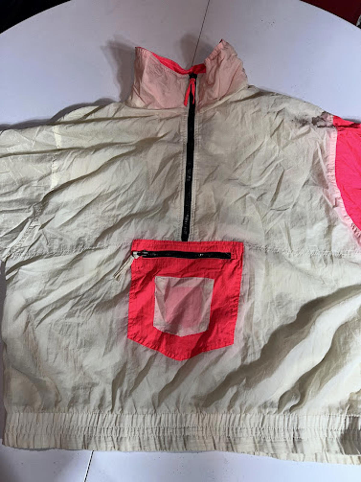 Vintage 90s Neon Anorak Windbreaker Half Zip Jacket