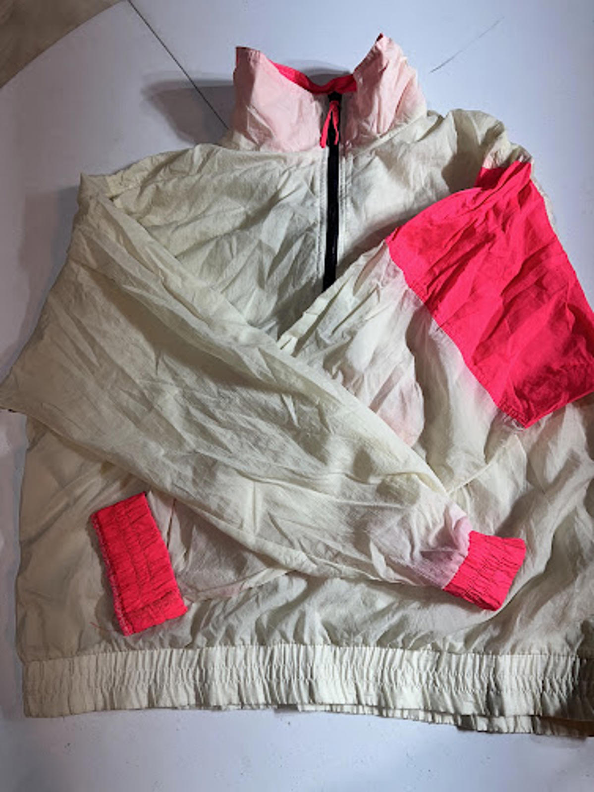 Vintage 90s Neon Anorak Windbreaker Half Zip Jacket