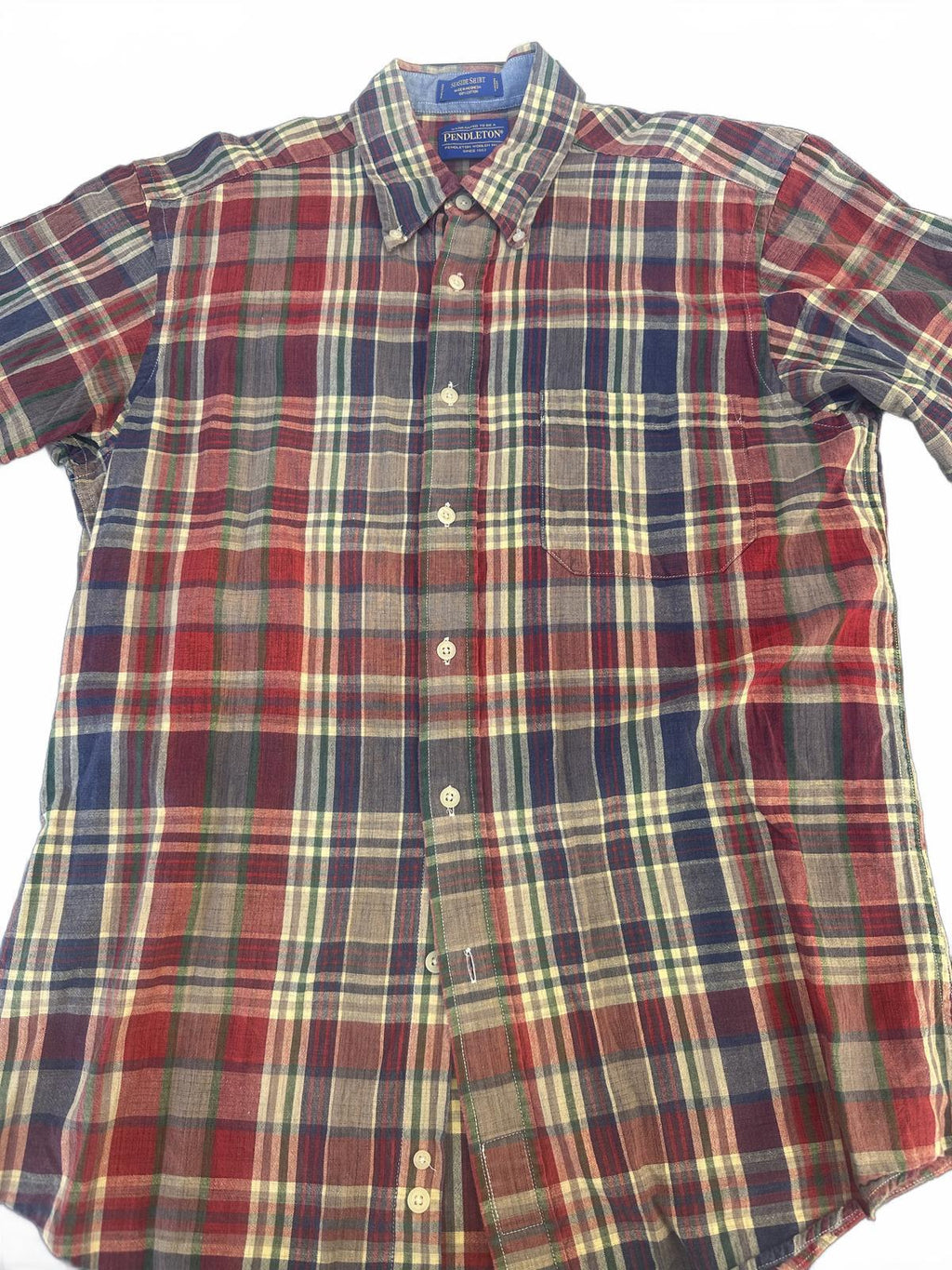 Pendleton Seaside Shirt Plaid Cotton Medium