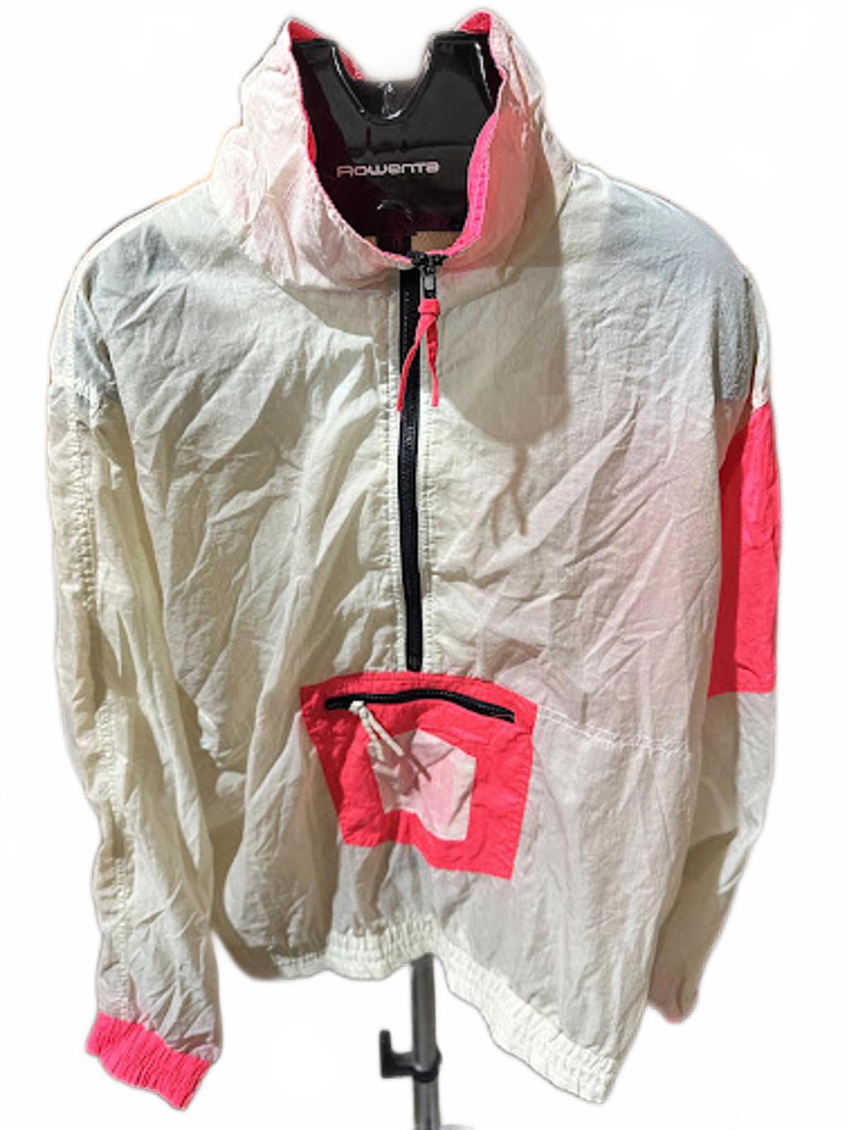 Vintage 90s Neon Anorak Windbreaker Half Zip Jacket