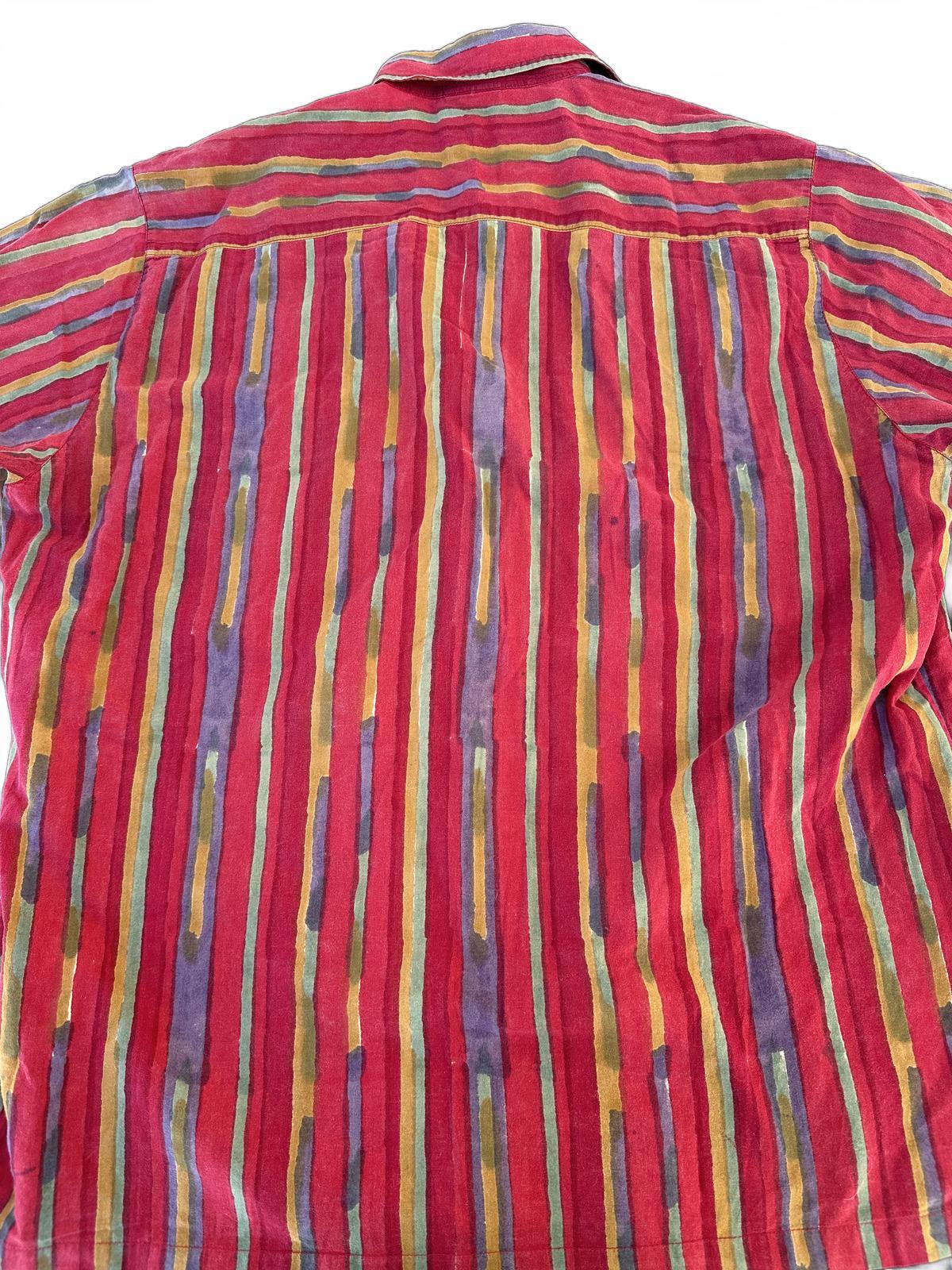 ANOKHI India Red Striped Cotton Shirt XL