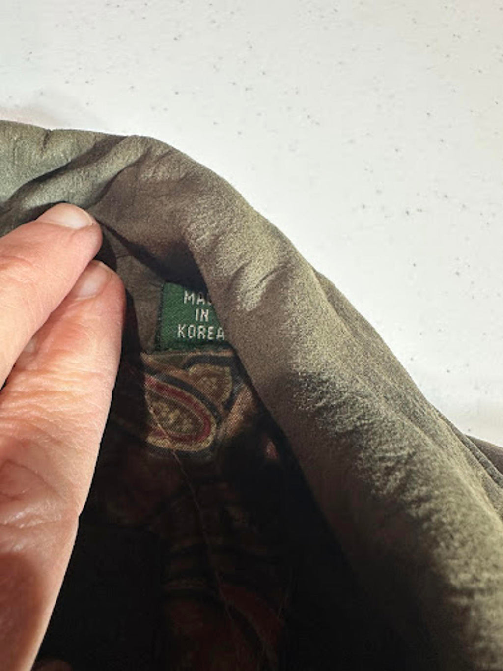 Vintage Hunt Club Leather Bomber Paisley Lined Medium