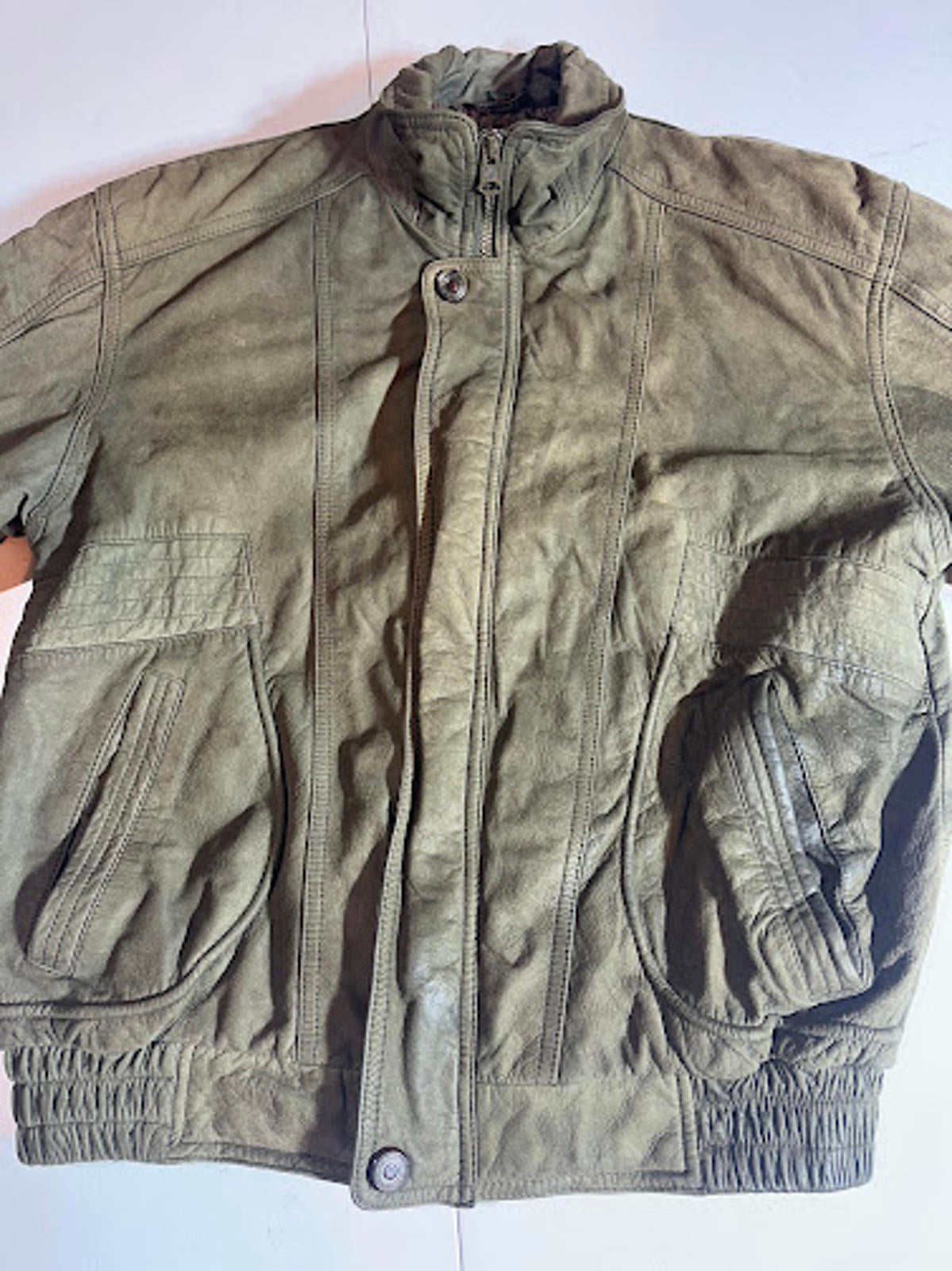Vintage Hunt Club Leather Bomber Paisley Lined Medium