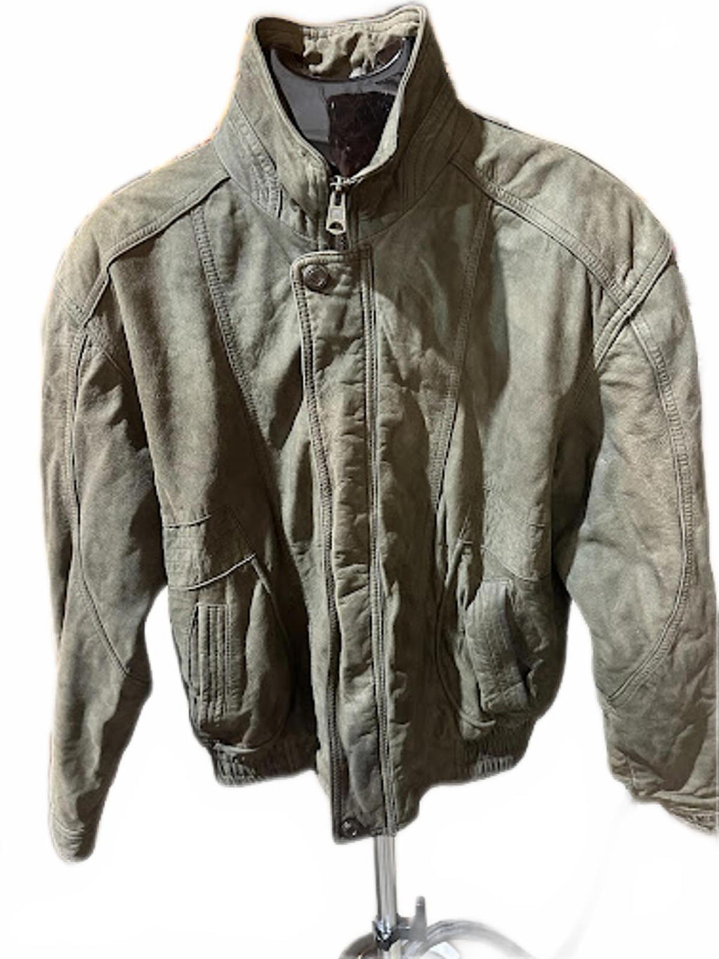 Vintage Hunt Club Leather Bomber Paisley Lined Medium