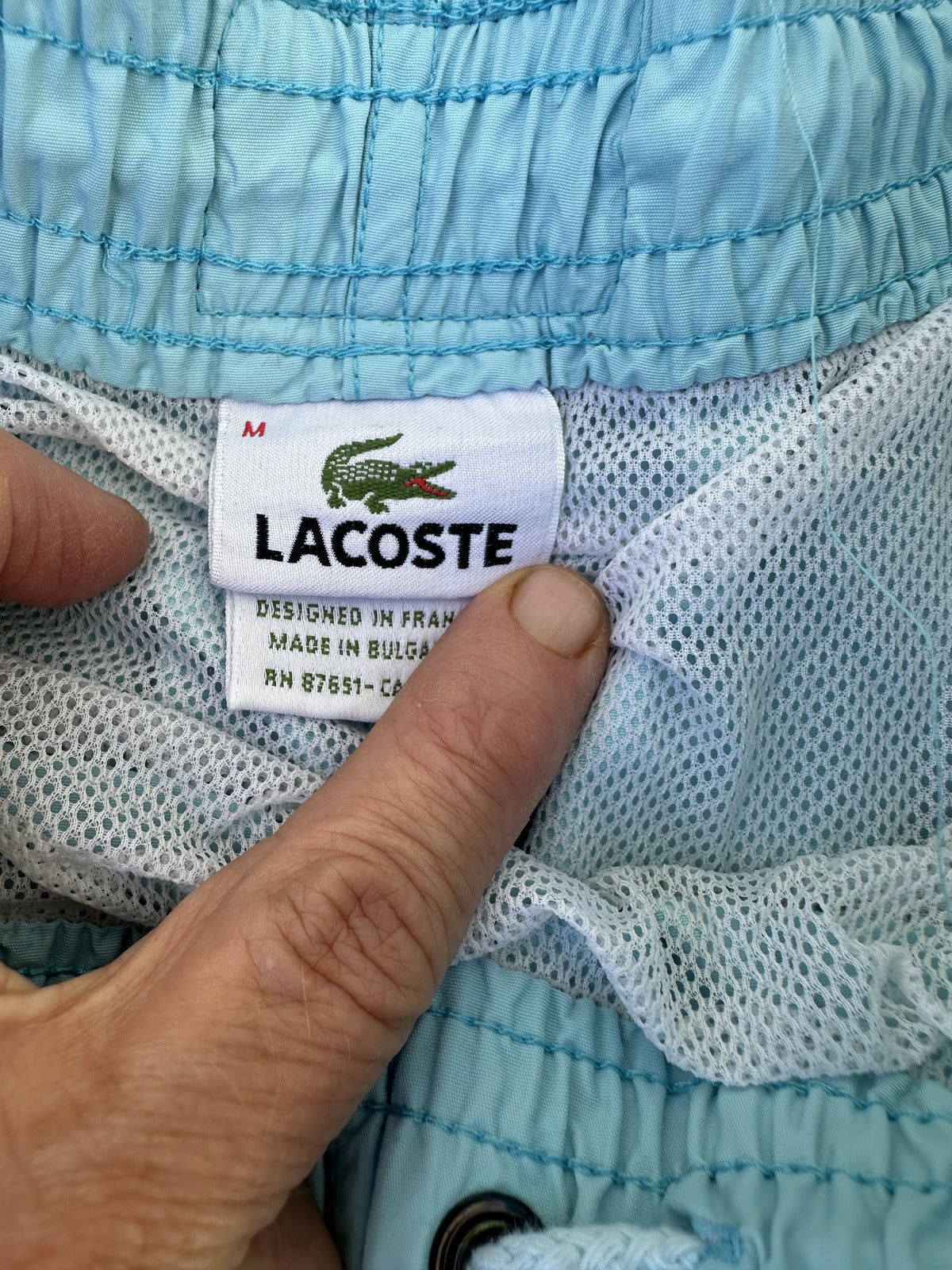 Lacoste Light Blue Swim Trunks Medium