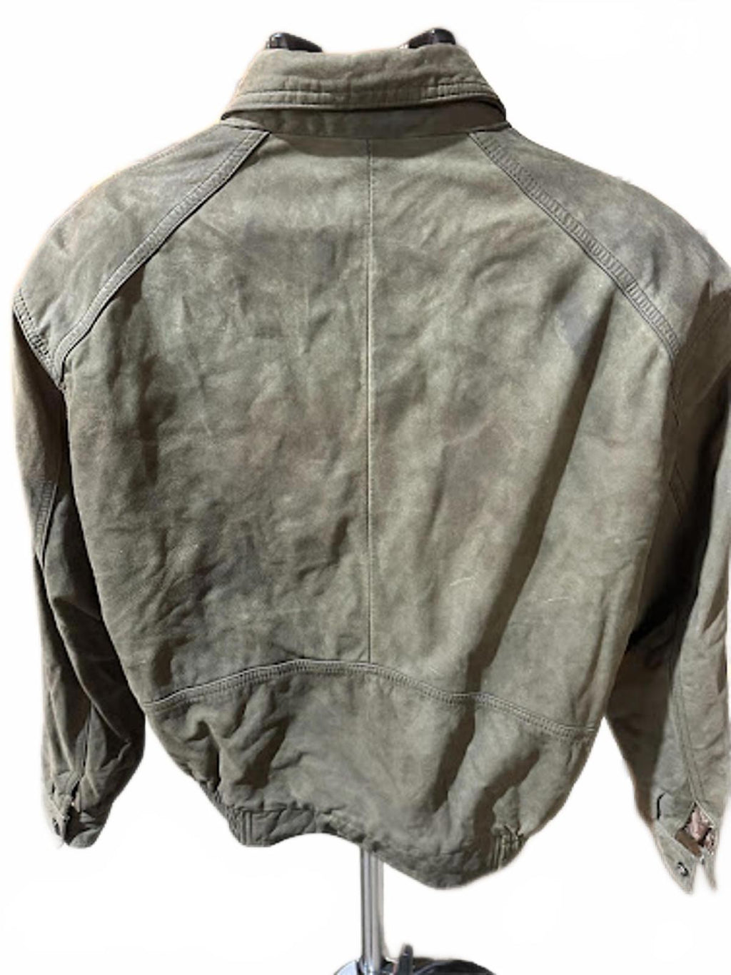 Vintage Hunt Club Leather Bomber Paisley Lined Medium