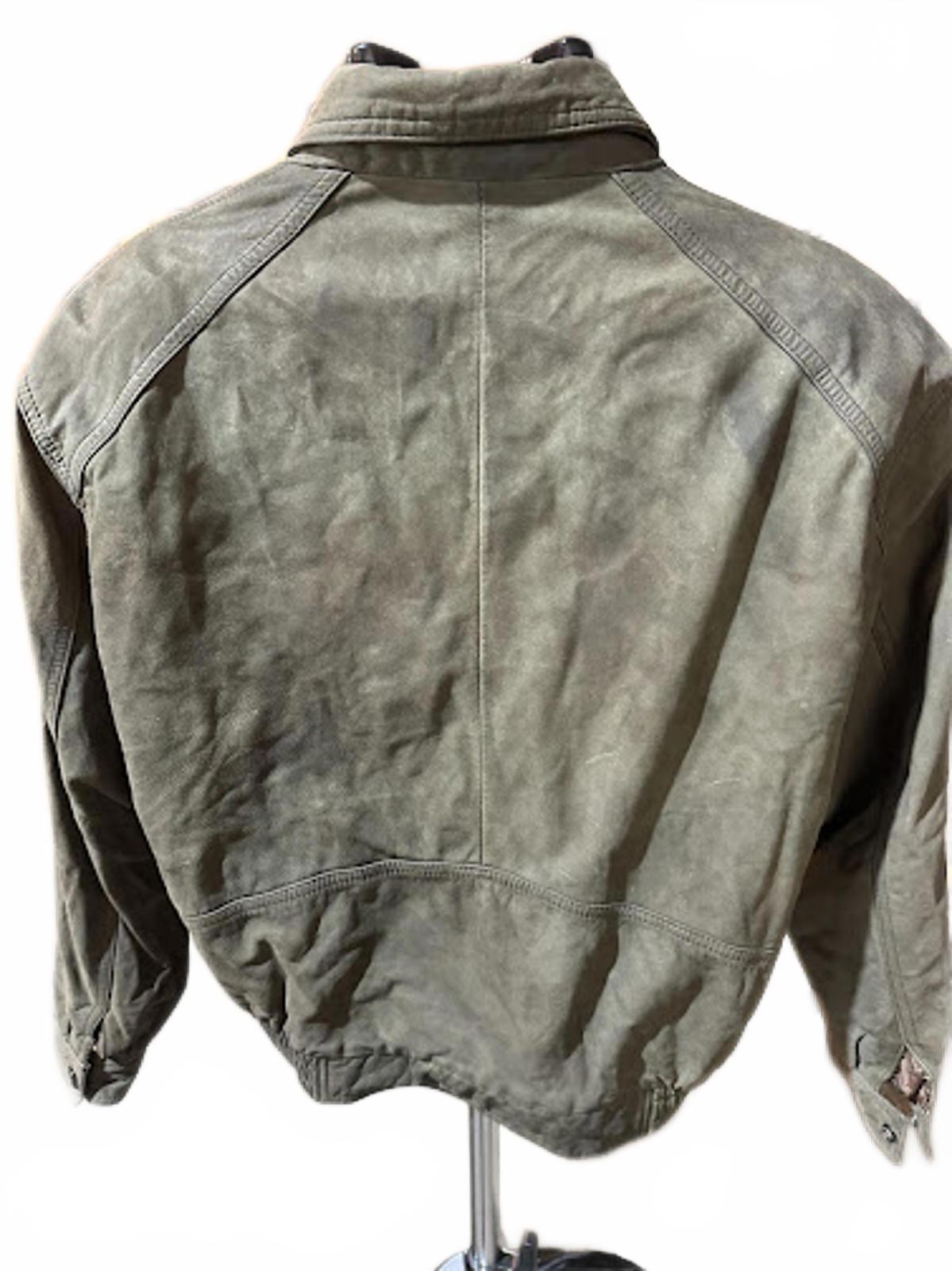 Vintage Hunt Club Leather Bomber Paisley Lined Medium