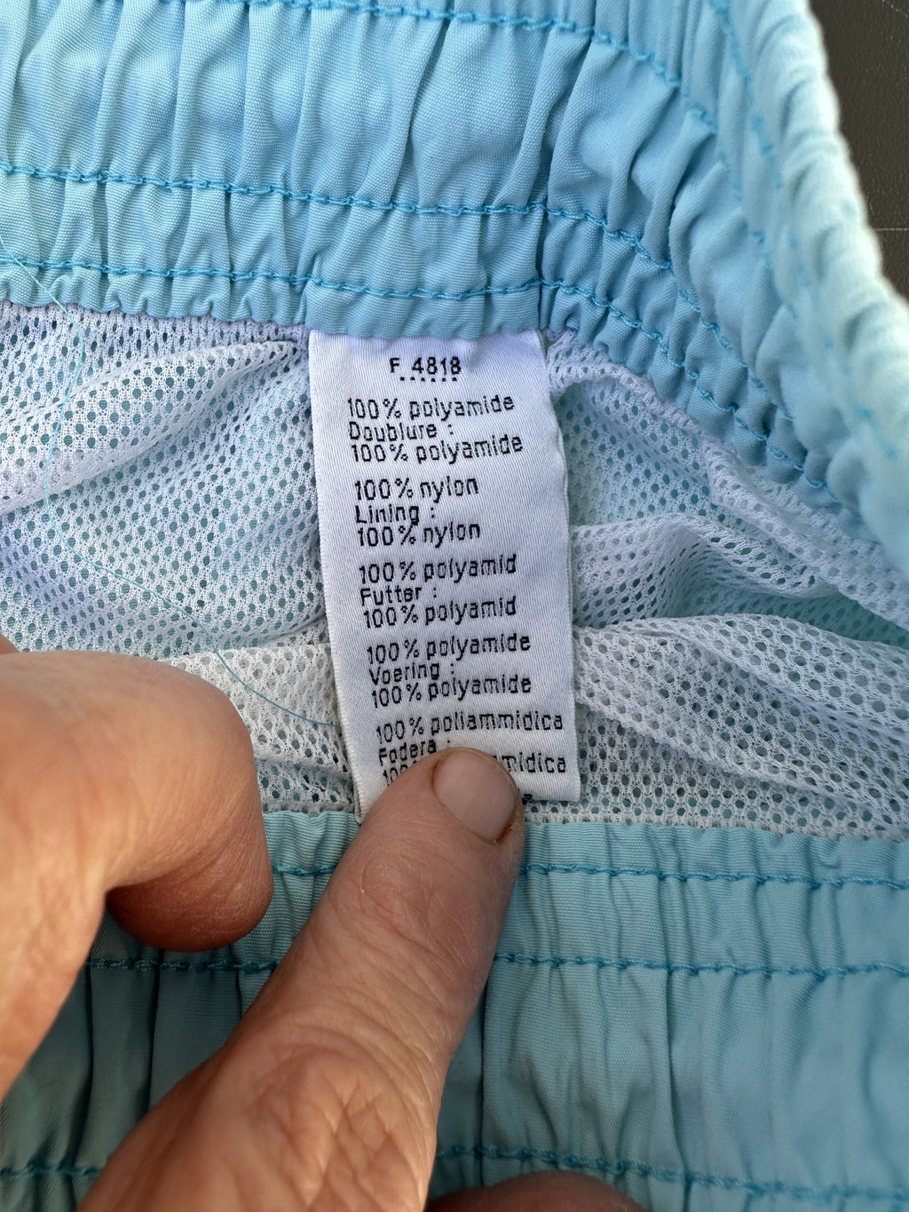 Lacoste Light Blue Swim Trunks Medium
