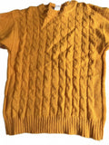 Vintage I Magnim Pure Wool Cable Knit Sweater Yellow