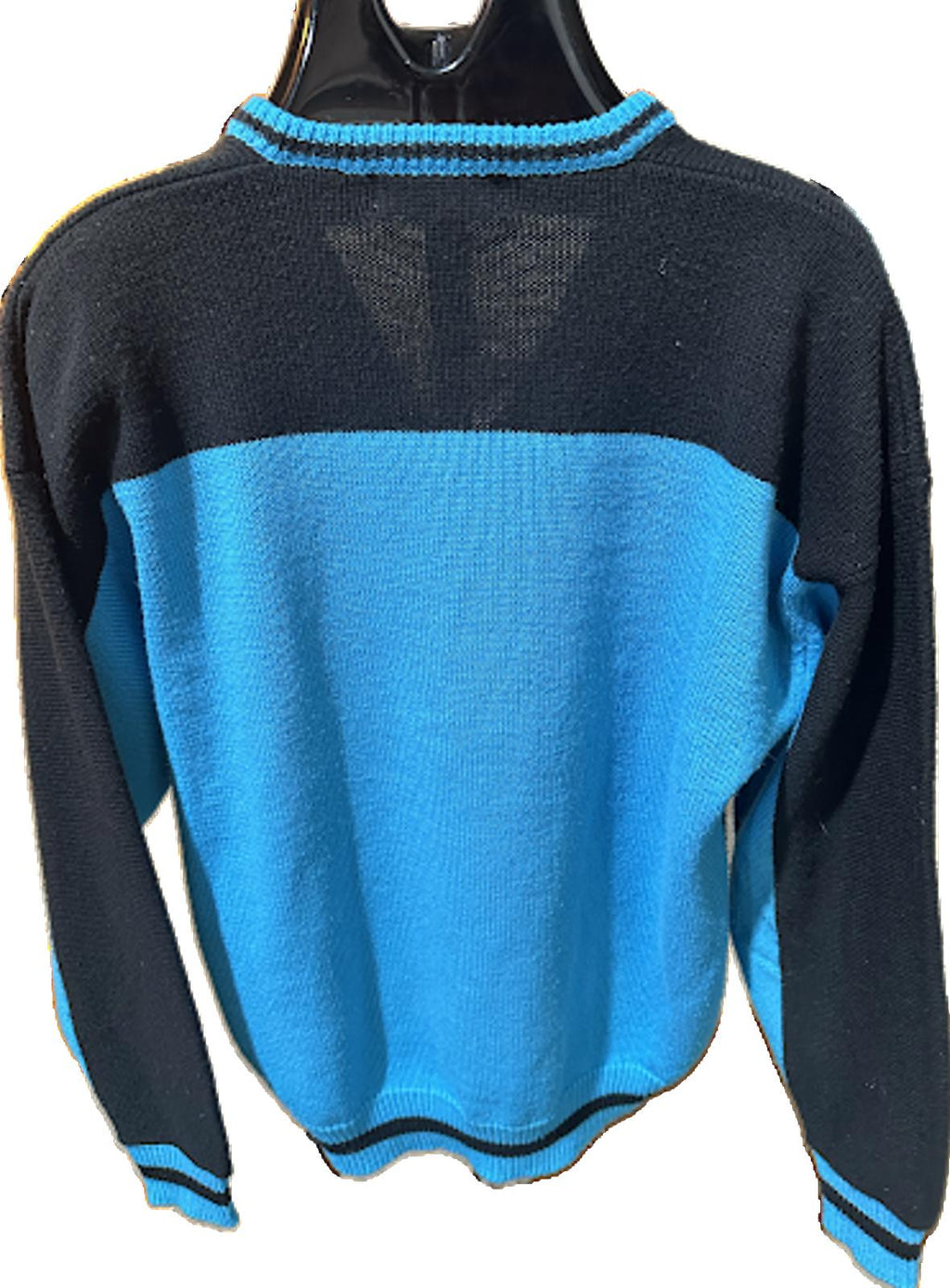 Vintage Aureus Argyle V Neck Sweater Blue Black