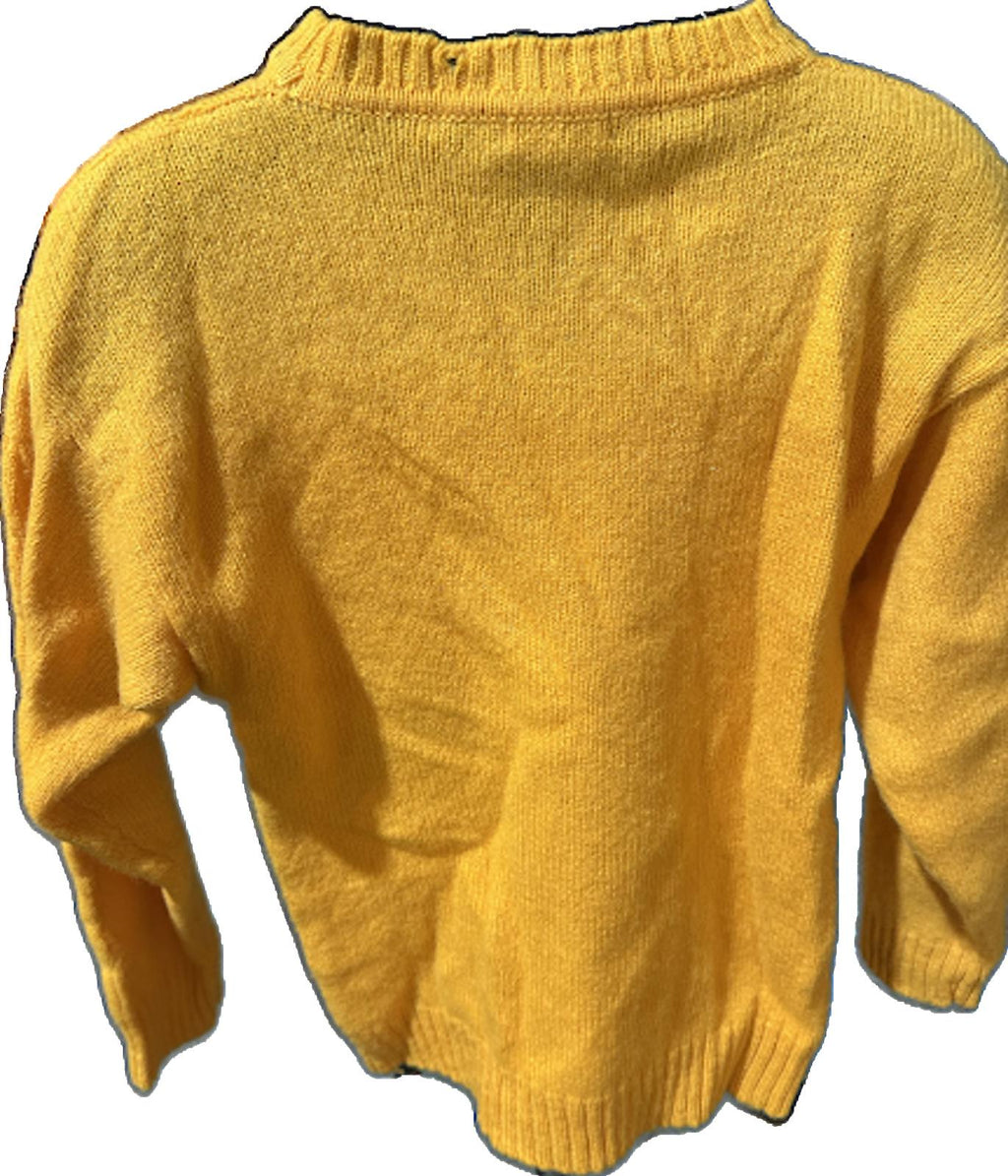 Vintage I Magnim Pure Wool Cable Knit Sweater Yellow