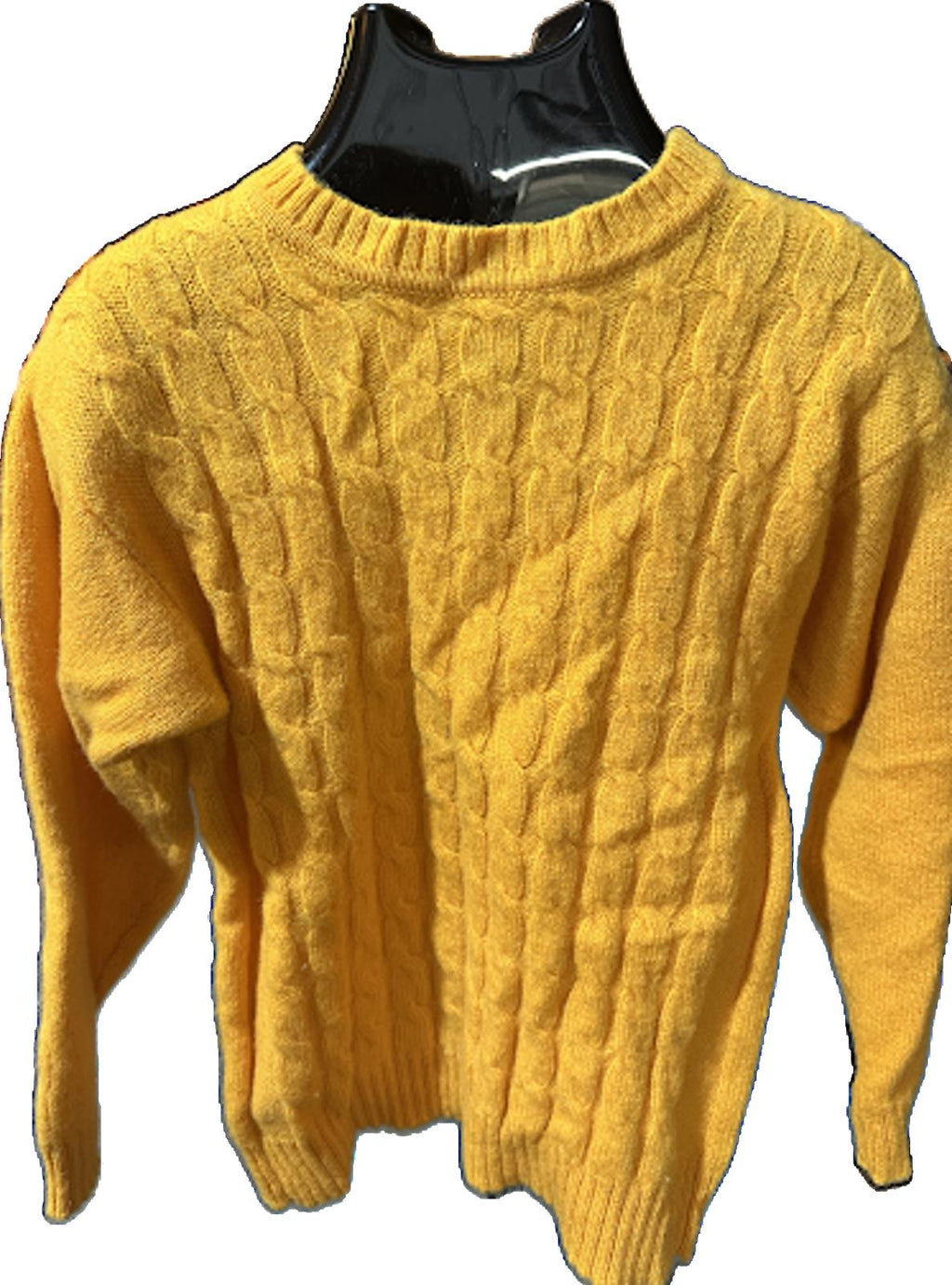 Vintage I Magnim Pure Wool Cable Knit Sweater Yellow