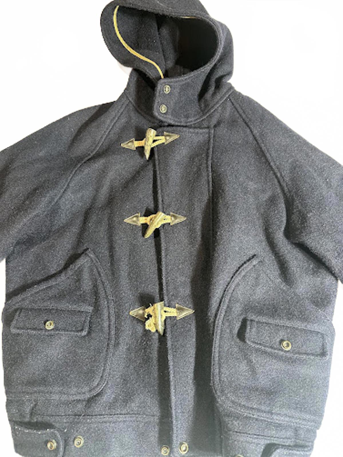 Vintage Masthead Wool Toggle Jacket Hooded Navy Large