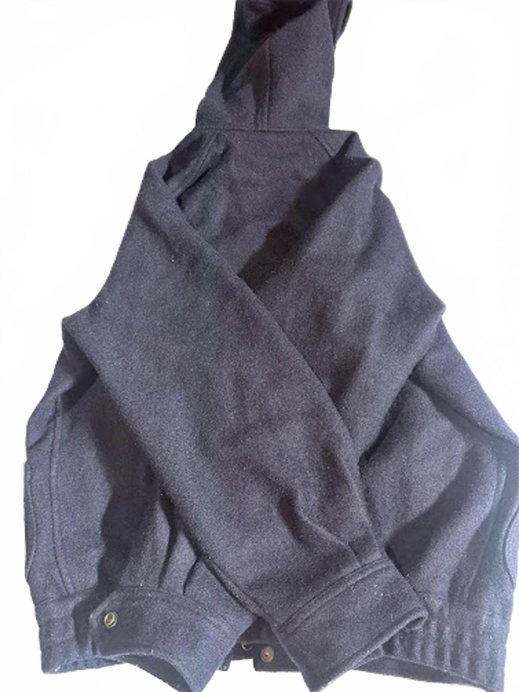 Vintage Masthead Wool Toggle Jacket Hooded Navy Large