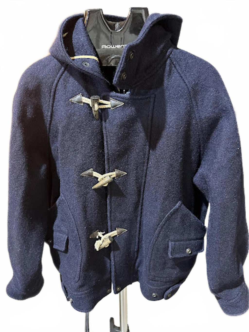 Vintage Masthead Wool Toggle Jacket Hooded Navy Large