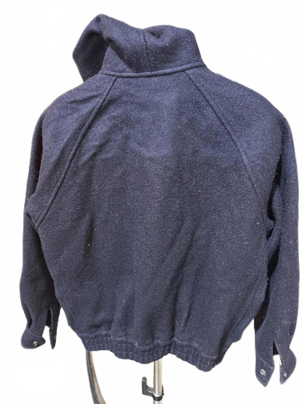 Vintage Masthead Wool Toggle Jacket Hooded Navy Large