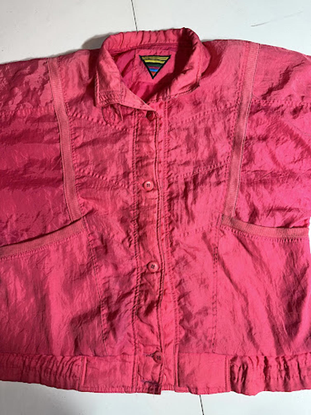 Vintage Crosswinds Pink Windbreaker Retro Logo Jacket L