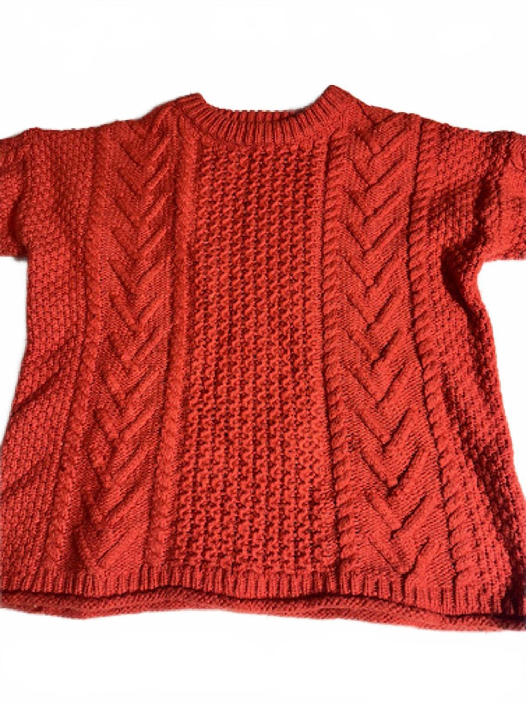 Madewell Orange Cable Knit Merino Alpaca Sweater XXS