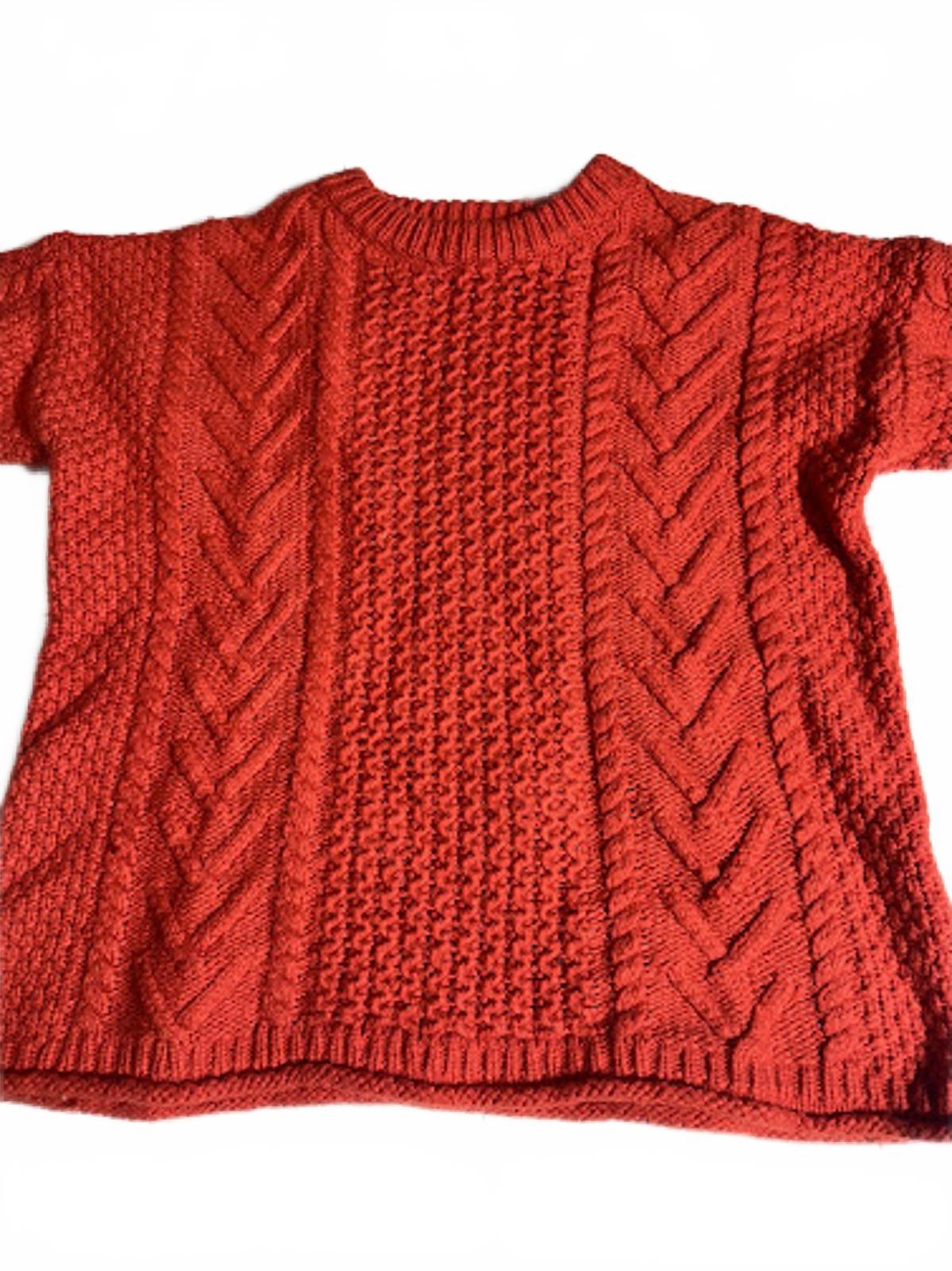 Madewell Orange Cable Knit Merino Alpaca Sweater XXS