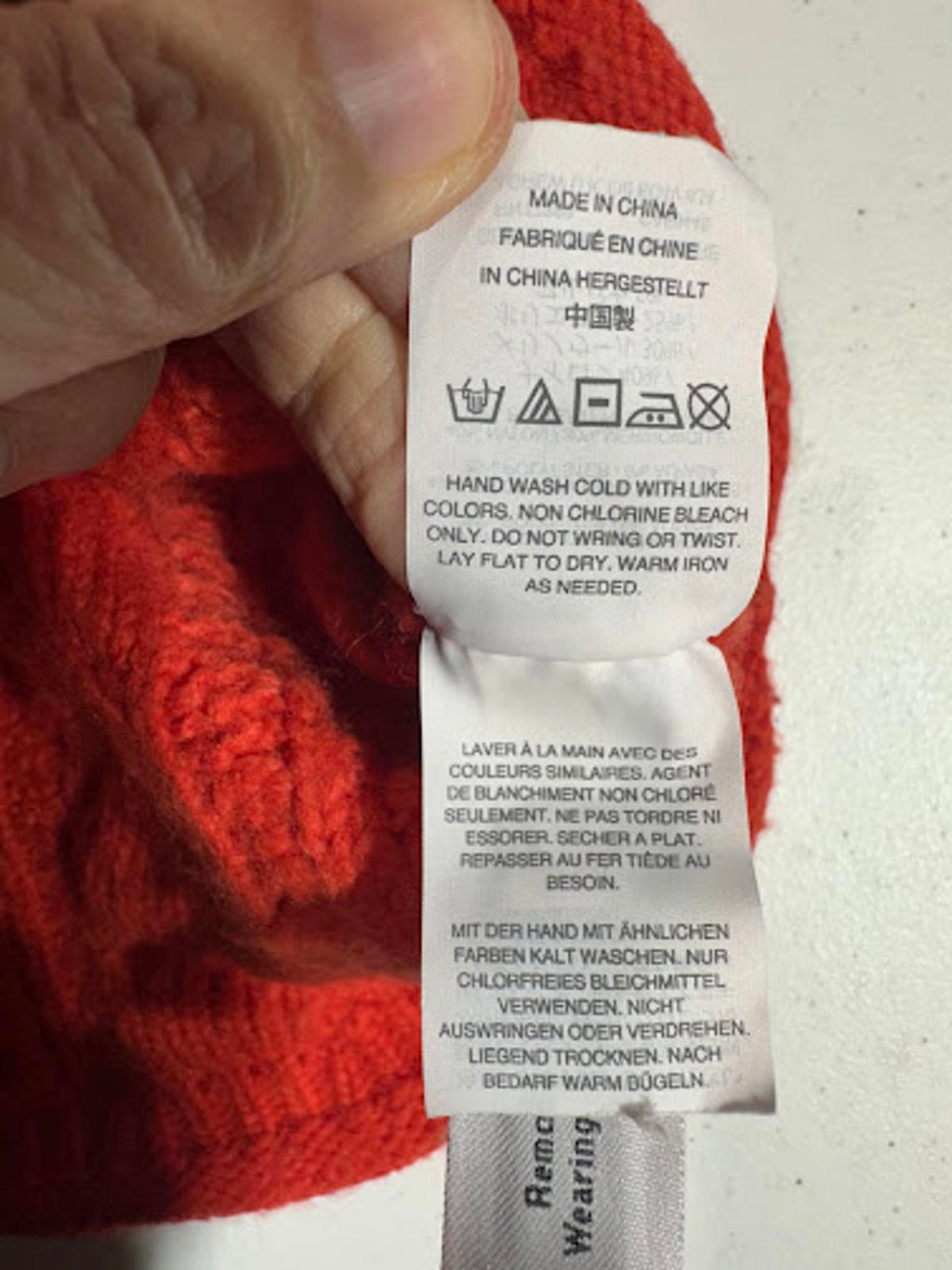 Madewell Orange Cable Knit Merino Alpaca Sweater XXS