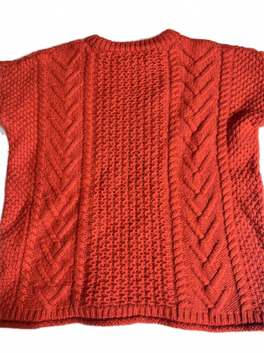 Madewell Orange Cable Knit Merino Alpaca Sweater XXS