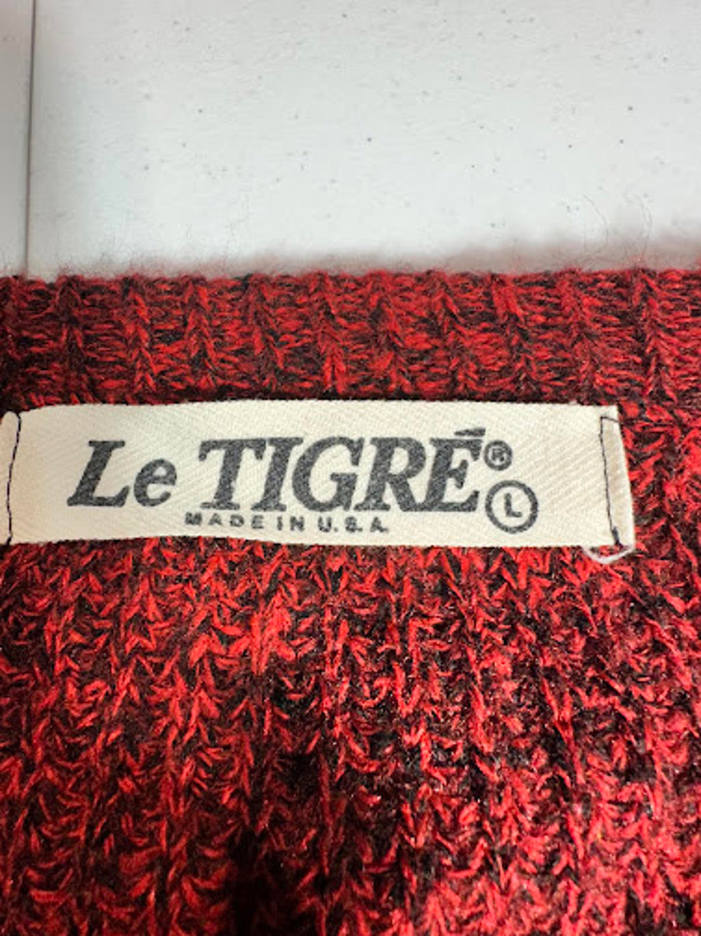 Le Tigre Vintage Red Knit Cardigan – USA Made