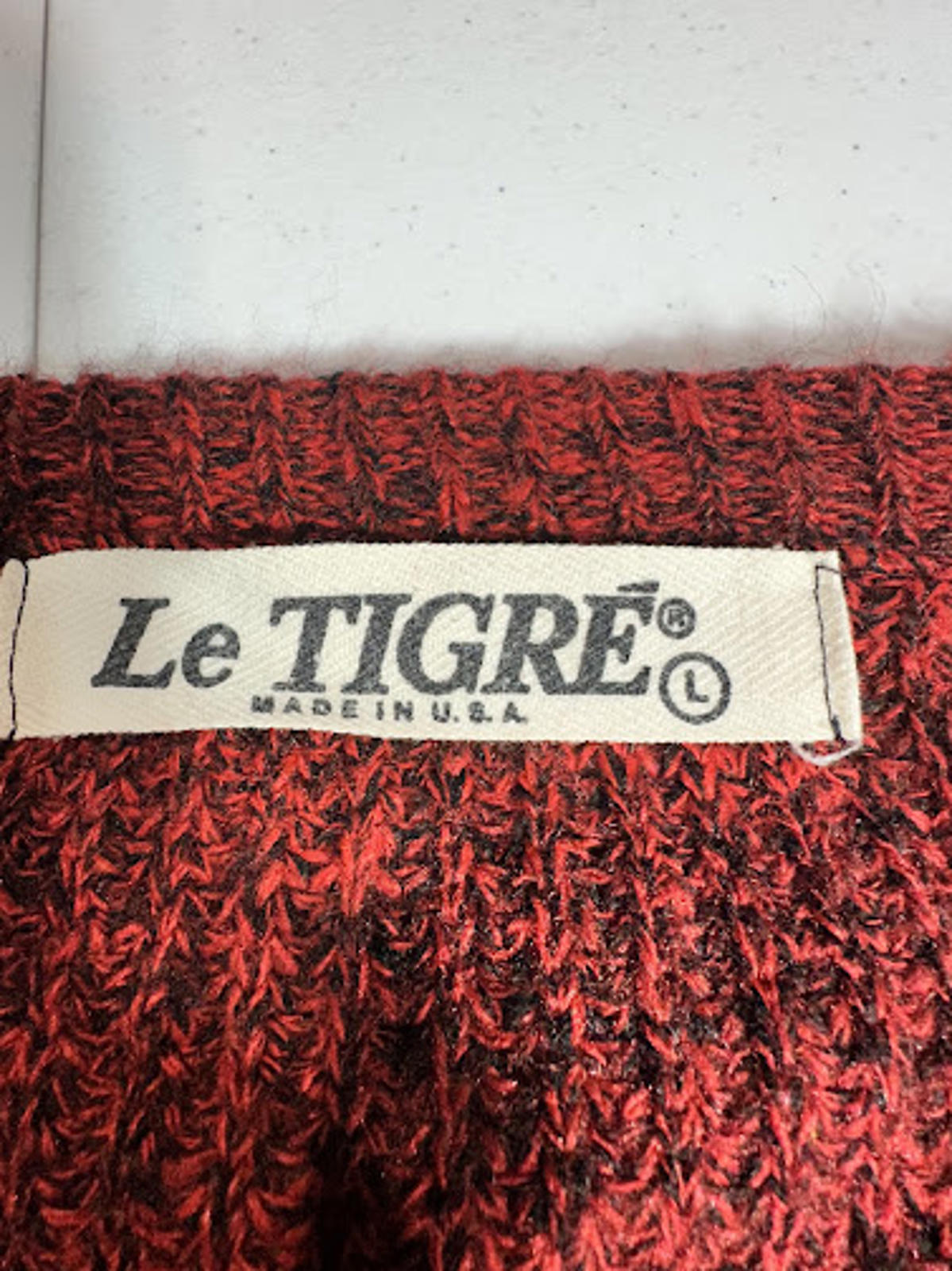 Le Tigre Vintage Red Knit Cardigan – USA Made
