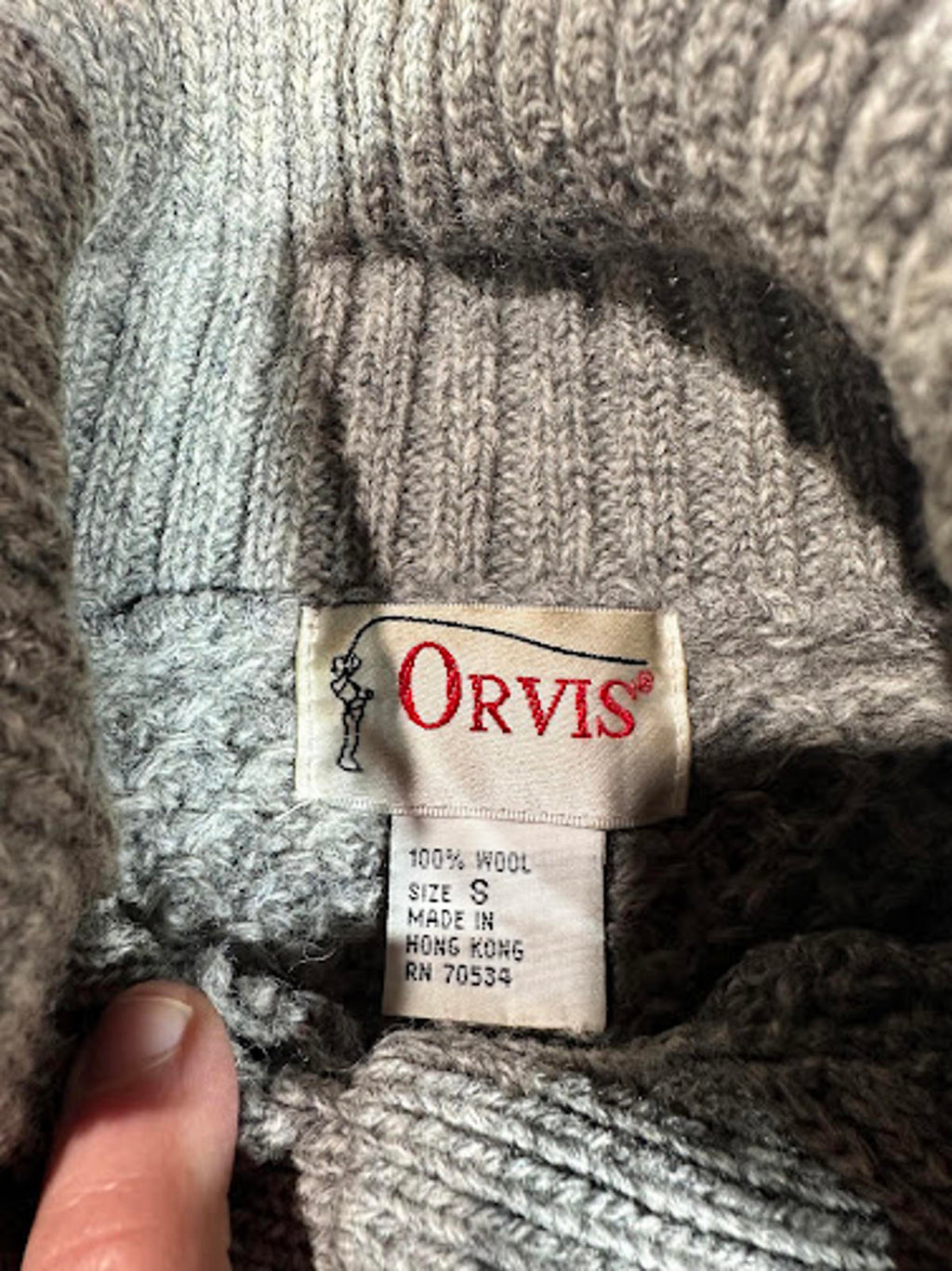 Vintage Orvis Wool Button Cardigan Sweater – Heavy Knit