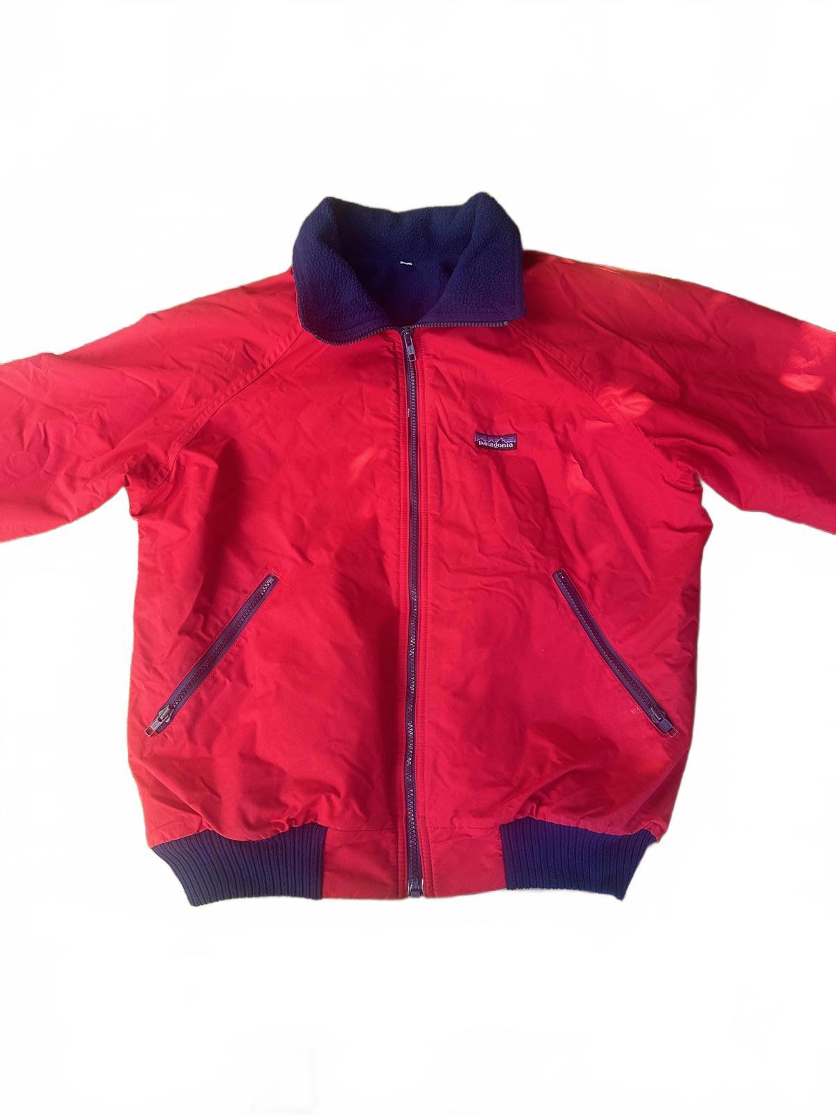 Vintage Patagonia Red Bomber Jacket with Navy Fleece Lining