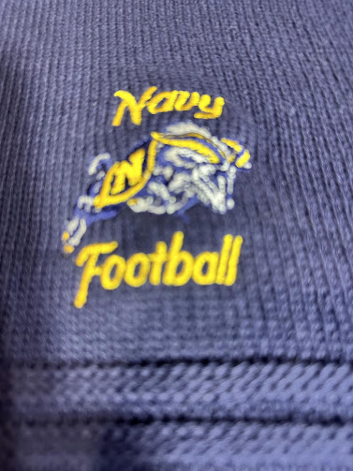 Vintage USA Navy Midshipmen Football Knit Sweater XXL