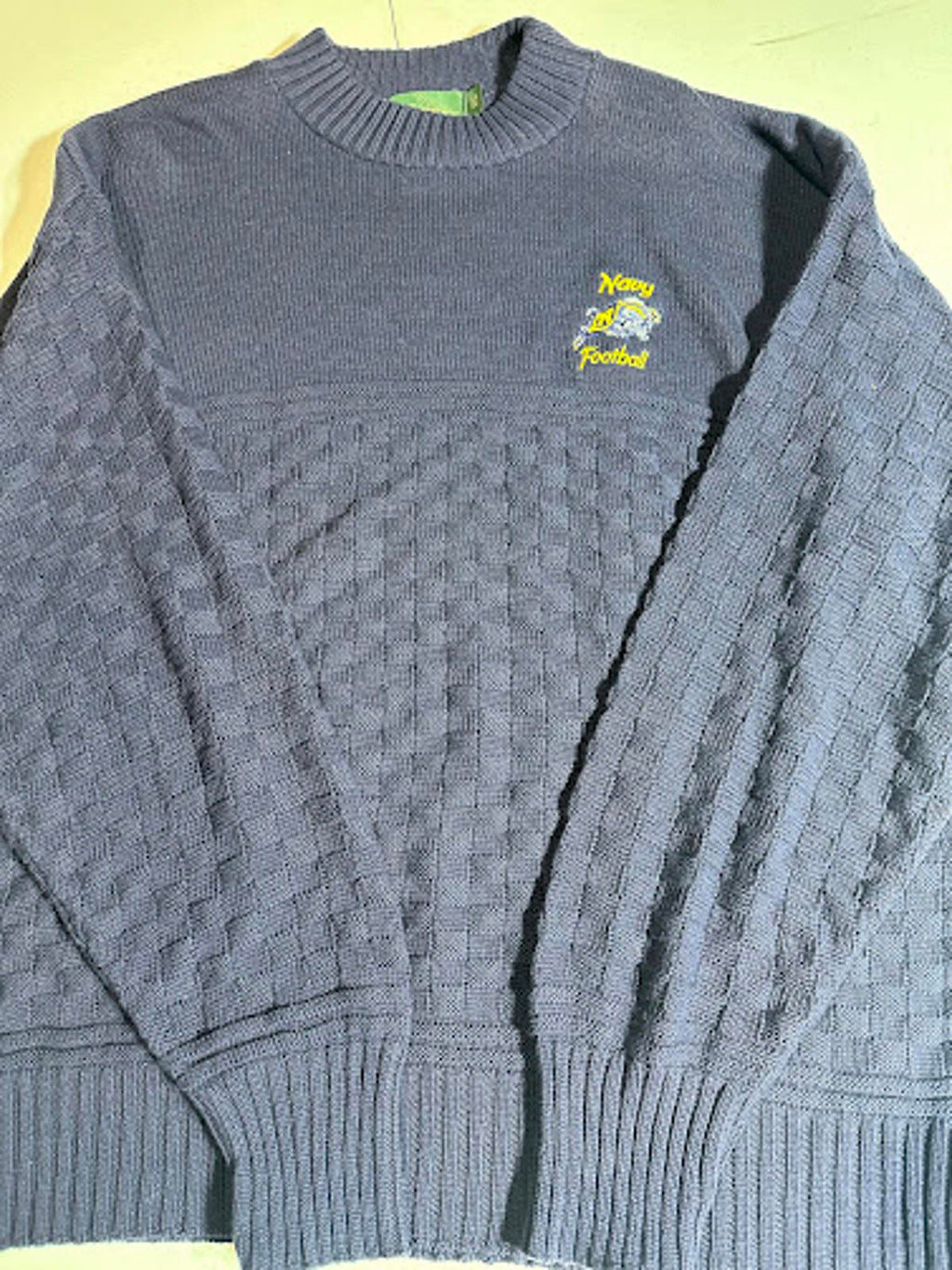 Vintage USA Navy Midshipmen Football Knit Sweater XXL