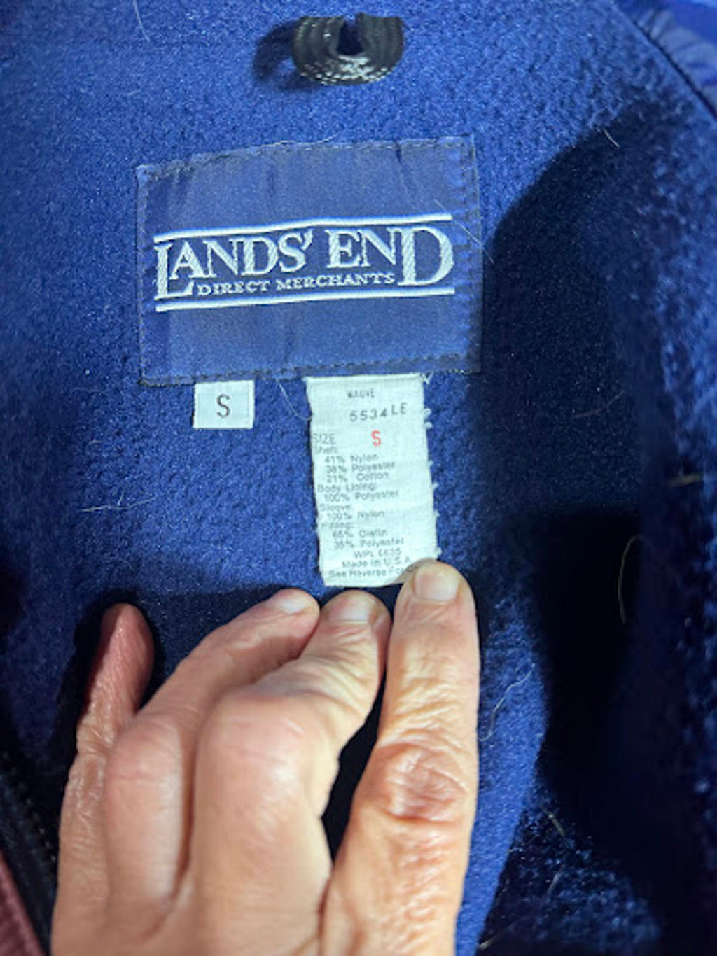Vintage Pink Fleece-Lined Lands’ End Jacket Small