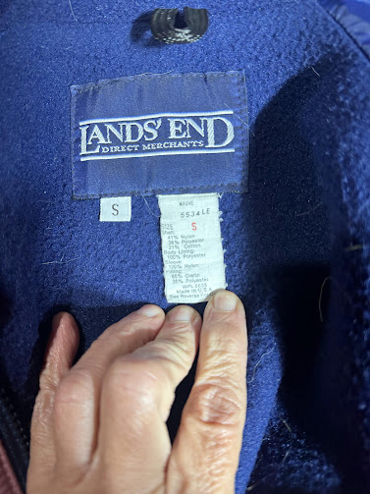 Vintage Pink Fleece-Lined Lands’ End Jacket Small
