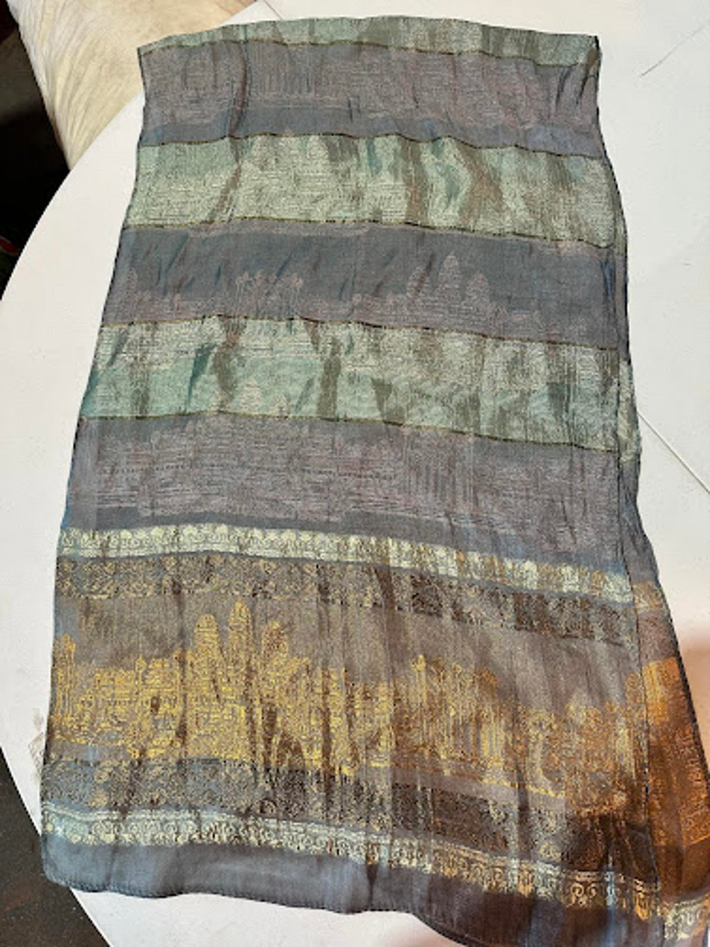 Vintage Silk Zari Table Runner
