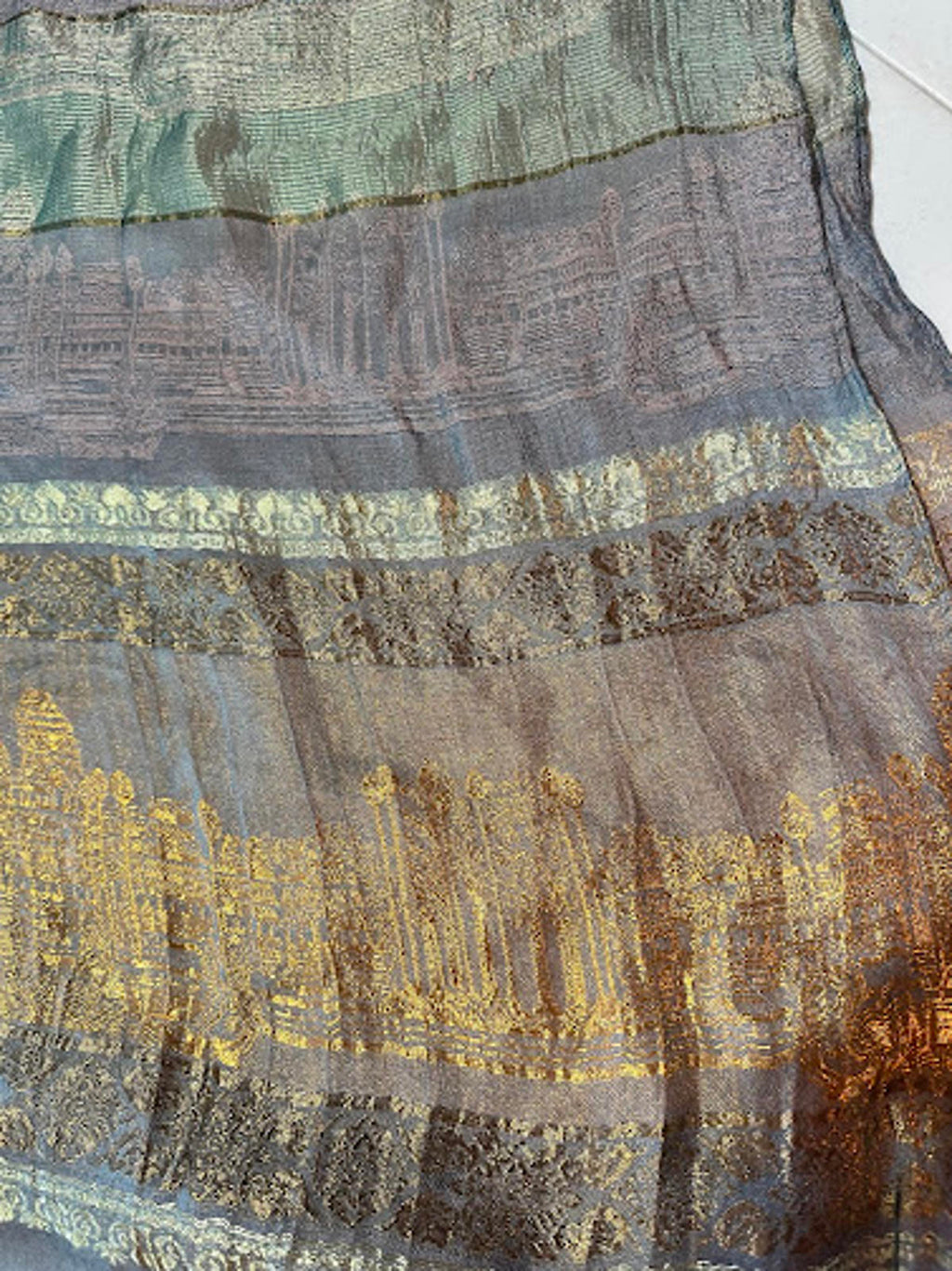 Vintage Silk Zari Table Runner