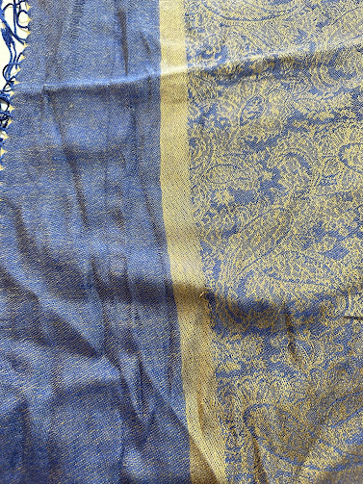 Vintage 100% Pashmina Paisley Shawl
