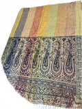 Vintage Indian Paisley Shawl Textile Throw