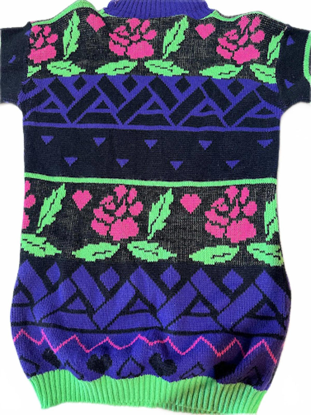 Vintage Picomo USA Neon Graphic Knit Sweater