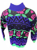 Vintage Picomo USA Neon Graphic Knit Sweater