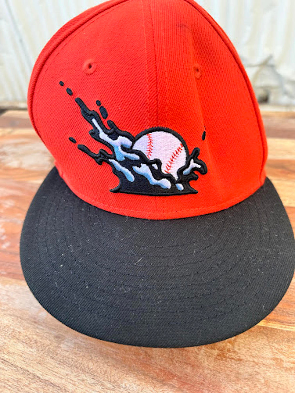 New Era 59FIFTY Flaming Baseball Fitted Hat 7 1/2