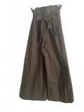 Prose & Poetry “Aiden” Wide-Leg Paper-Bag Pants – S - Olive